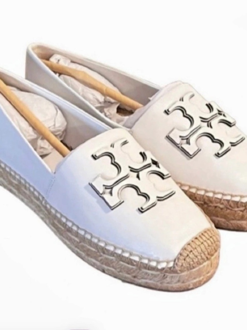 Tory Burch Eleanor Espadrille Flats in White